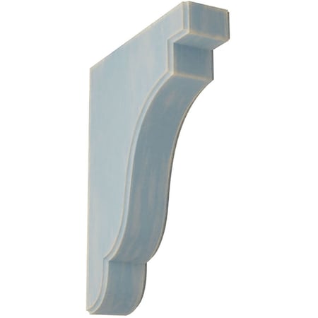 Ekena Millwork 1 3/4"W x 7 1/4"D x 9 1/2"H Bedford Wood Vintage Decor Bracket, Driftwood Blue BKTWD02X07X10BEBU